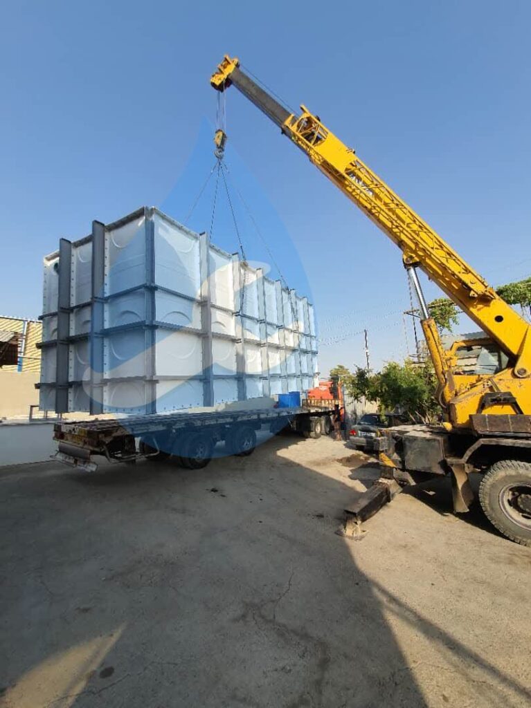 مخزن آب GRP پروژه صاروج پارس